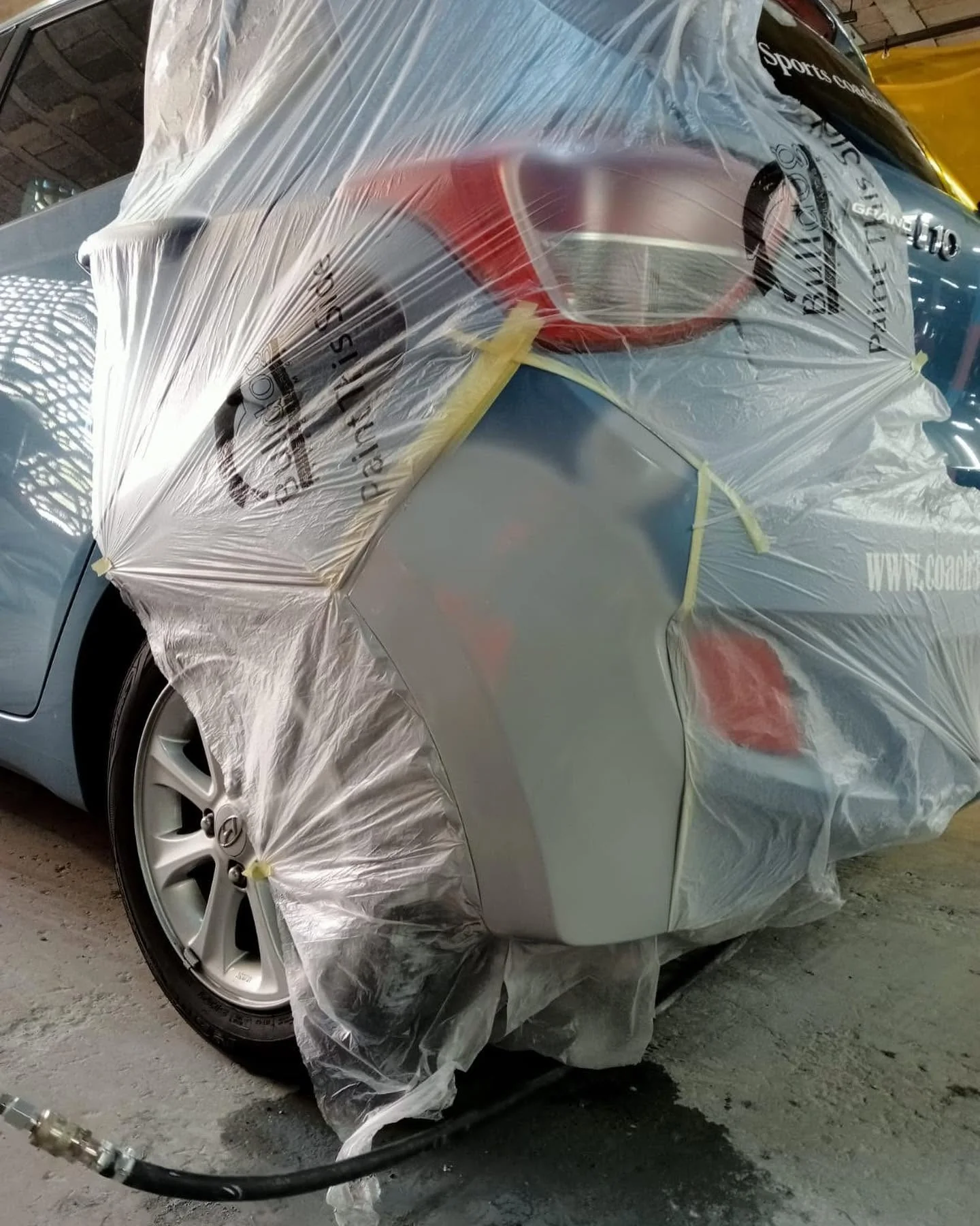 Hyundai i10 before rear paint repair